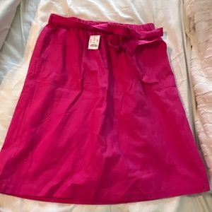Bright pink knee length Jcrew skirt
